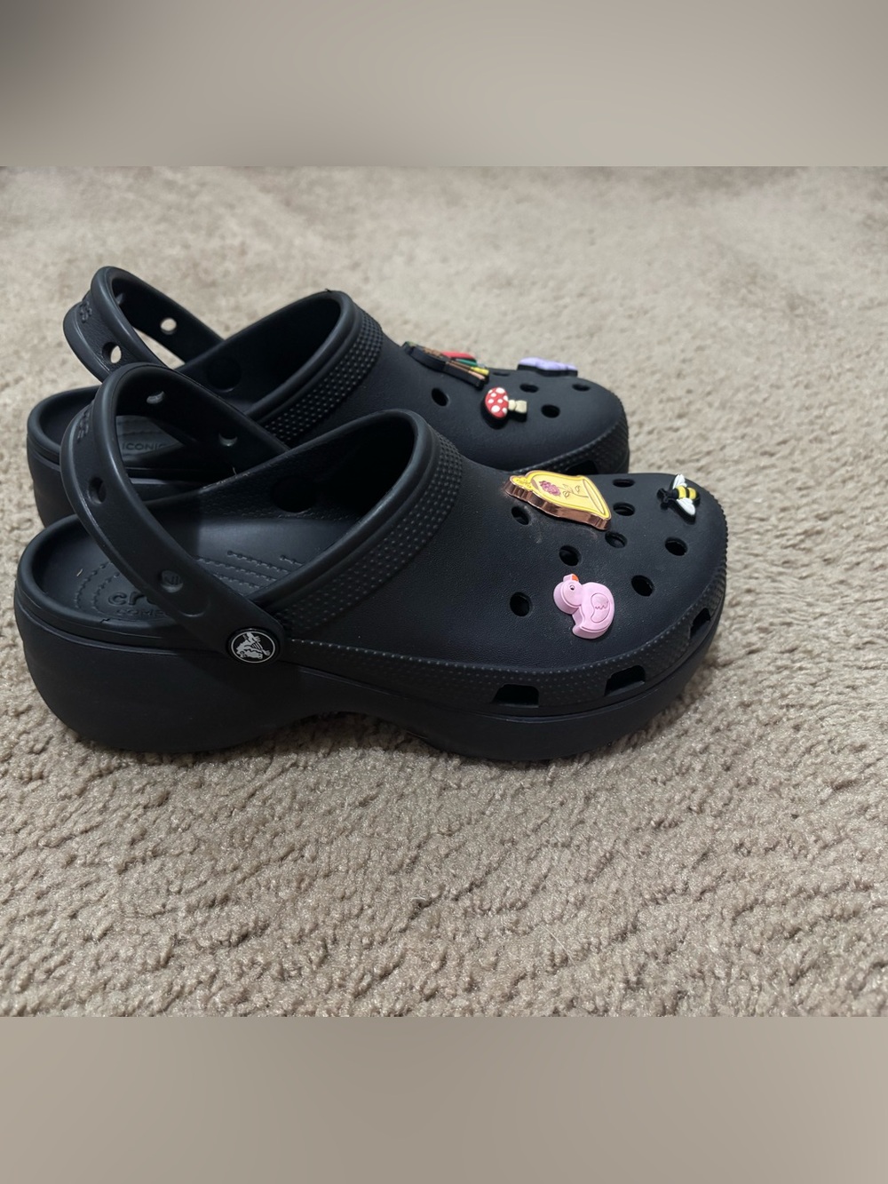 Platform Crocs Black Size Womens 8 - Picture 2 of 4